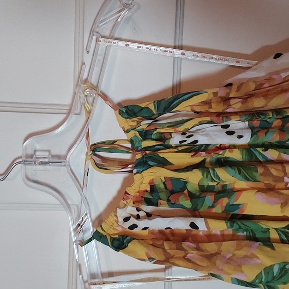 Farm Rio Yellow Biriba Midi Sleeveless Dress - Picture 10 of 16